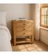 MESITA NATURAL MADERA MINDI DORMITORIO 60 X 35 X 65 CM