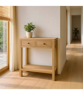 CONSOLA NATURAL MADERA MINDI ENTRADA 70 X 30 X 80 CM