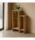 S/2 PEANA NATURAL MADERA DE TECA SALÓN 33 X 27 X 86 CM