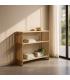 CONSOLA NATURAL MADERA DE TECA ENTRADA 85 X 30 X 85 CM