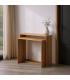 S/2 CONSOLA NATURAL MADERA DE TECA 85 X 30 X 86 CM