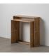 S/2 CONSOLA NATURAL MADERA DE TECA 85 X 30 X 86 CM