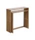 S/2 CONSOLA NATURAL MADERA DE TECA 85 X 30 X 86 CM