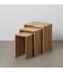S/3 MESA AUXILIAR NATURAL MADERA DE TECA 41 X 34 X 50 CM