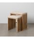 S/2 BANQUETA NATURAL MADERA DE TECA 50 X 34 X 60 CM