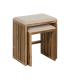 S/2 BANQUETA NATURAL MADERA DE TECA 50 X 34 X 60 CM