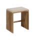 S/2 BANQUETA NATURAL MADERA DE TECA 50 X 34 X 60 CM