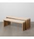 S/2 BANQUETA NATURAL MADERA DE TECA 115 X 35 X 45 CM