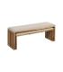 S/2 BANQUETA NATURAL MADERA DE TECA 115 X 35 X 45 CM