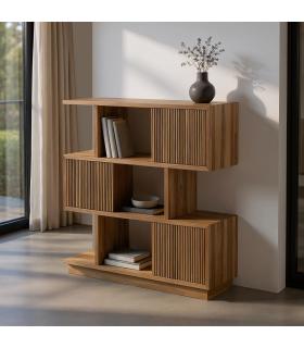 MUEBLE AUXILIAR NATURAL MADERA DE TECA 116 X 35 X 129 CM