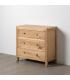 CÓMODA NATURAL MADERA MINDI DORMITORIO 90 X 40 X 85 CM