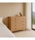 CÓMODA NATURAL MADERA MINDI DORMITORIO 100 X 40 X 90 CM