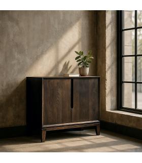 MUEBLE RECIBIDOR MARRÓN MADERA DE MANGO 100 X 40 X 85 CM