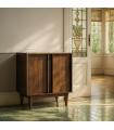 MUEBLE RECIBIDOR MARRÓN MADERA DE MANGO 90 X 40 X 86 CM