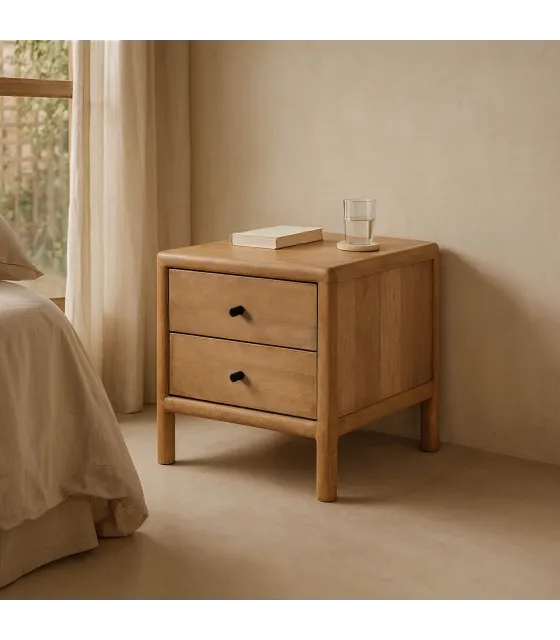 MESITA NATURAL MADERA DE MANGO 45 X 45 X 45 CM