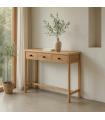 CONSOLA NATURAL MADERA DE MANGO ENTRADA 90 X 30 X 80 CM