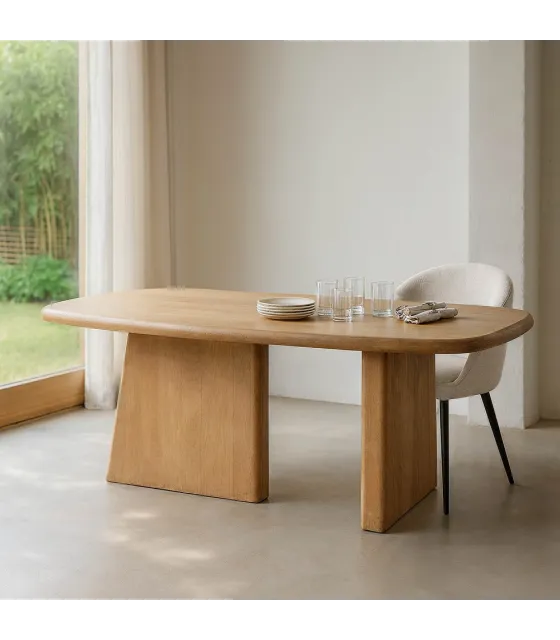 MESA COMEDOR NATURAL MADERA DE MANGO 180 X 90 X 76 CM