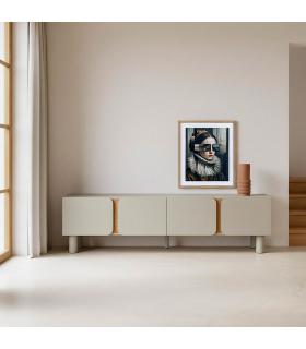 MUEBLE TV TAUPE DM SALÓN 180 X 40 X 50 CM
