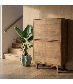 ARMARIO NATURAL MADERA DE MANGO SALÓN 90 X 45 X 145 CM
