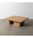 S/2 MESA CENTRO NATURAL MADERA DE MANGO 120 X 70 X 36 CM