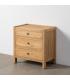 MESITA NATURAL MADERA MINDI DORMITORIO 65 X 40 X 65 CM
