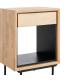 MESITA NATURAL-NEGRO MADERA-METAL 50 X 40 X 70,50 CM