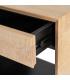MESITA NATURAL-NEGRO MADERA-METAL 50 X 40 X 70,50 CM
