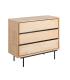 CÓMODA NATURAL-NEGRO MADERA-METAL 99,50 X 40 X 87 CM
