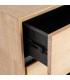 CÓMODA NATURAL-NEGRO MADERA-METAL 99,50 X 40 X 87 CM