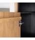 ARMARIO NATURAL-NEGRO MADERA-METAL 89,50 X 40 X 204 CM