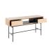 ESCRITORIO NATURAL-NEGRO MADERA-METAL 150 X 40 X 74 CM