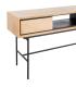 ESCRITORIO NATURAL-NEGRO MADERA-METAL 150 X 40 X 74 CM