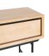 ESCRITORIO NATURAL-NEGRO MADERA-METAL 150 X 40 X 74 CM