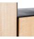 ARMARIO NATURAL-NEGRO MADERA-METAL 84,50 X 40 X 153 CM