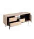 MUEBLE TV NATURAL-NEGRO MADERA-METAL 148 X 40 X 62 CM