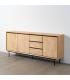 APARADOR NATURAL-NEGRO MADERA-METAL 200 X 40 X 86,50 CM