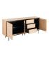APARADOR NATURAL-NEGRO MADERA-METAL 200 X 40 X 86,50 CM
