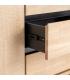 APARADOR NATURAL-NEGRO MADERA-METAL 200 X 40 X 86,50 CM