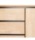 APARADOR NATURAL-NEGRO MADERA-METAL 200 X 40 X 86,50 CM