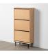 ZAPATERO NATURAL-NEGRO MADERA-METAL 60 X 25 X 123 CM