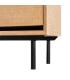 ZAPATERO NATURAL-NEGRO MADERA-METAL 60 X 25 X 123 CM