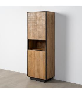 MUEBLE AUXILIAR NATURAL MADERA DE MANGO 60 X 44 X 181 CM