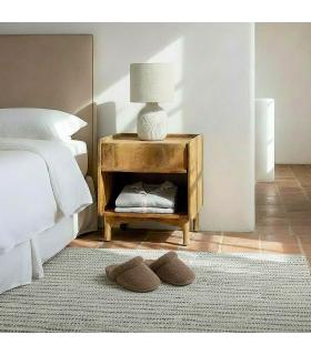 MESITA NATURAL MADERA DE MANGO 45 X 35 X 50 CM