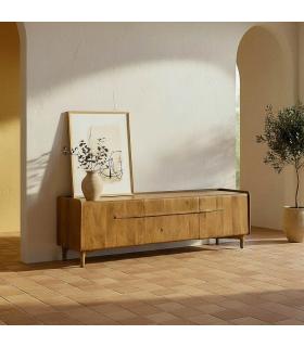 MUEBLE TV NATURAL MADERA DE MANGO 160 X 40 X 50 CM