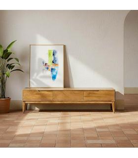 MUEBLE TV NATURAL MADERA DE MANGO 160 X 40 X 40 CM