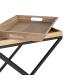 MESITA NATURAL-NEGRO MADERA-METAL 55 X 40 X 61,50 CM