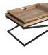 MESA CENTRO NATURAL-NEGRO MADERA-METAL 113 X 50 X 36,50 CM