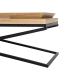 MESA CENTRO NATURAL-NEGRO MADERA-METAL 113 X 50 X 36,50 CM