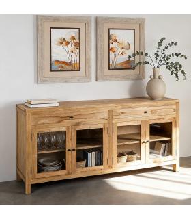APARADOR NATURAL MADERA MINDI SALÓN 160 X 45 X 89 CM