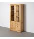 VITRINA NATURAL MADERA MINDI SALÓN 90 X 40 X 180 CM